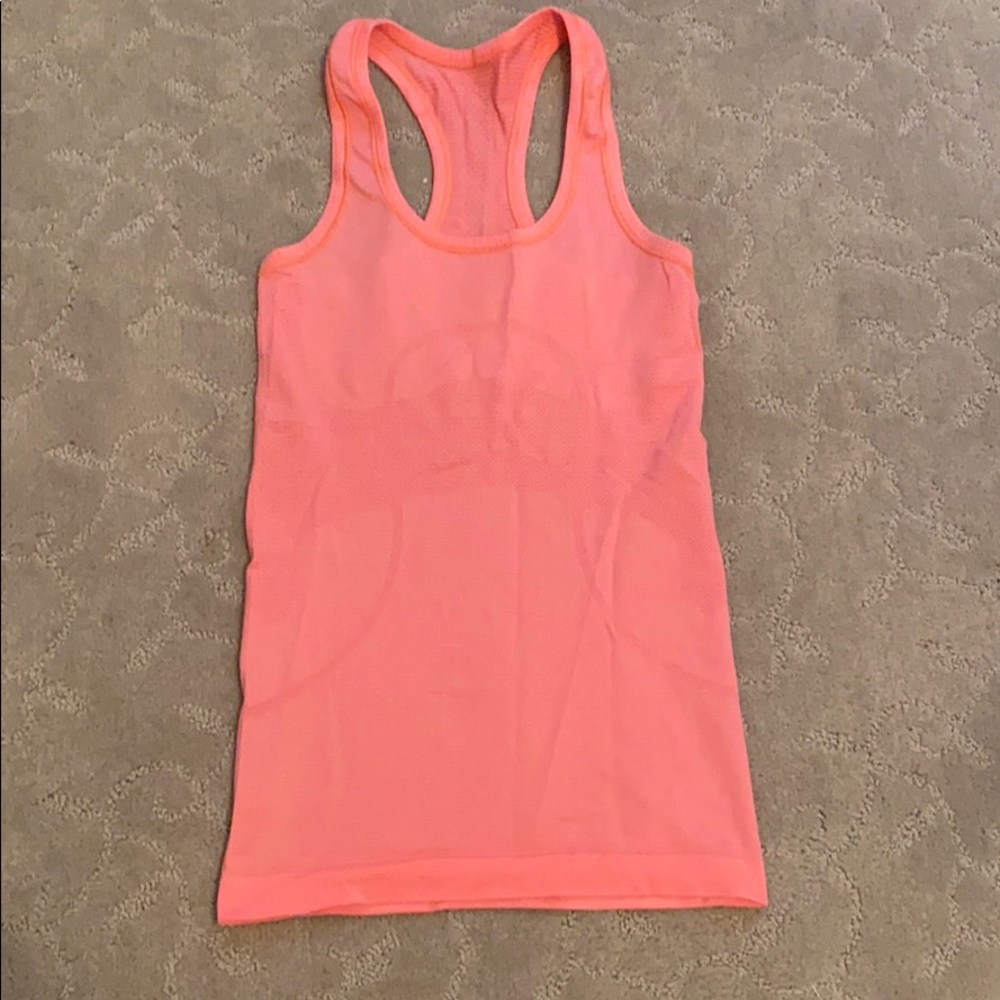 LULULEMON pink/orange workout tank top